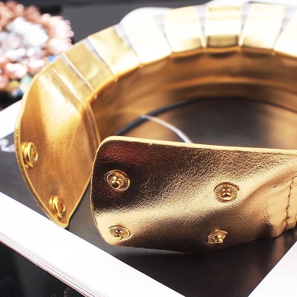 🌸 GODDESS CHOKER NECKLACE STACKER LAYER STYLE GOLD BOHEMIAN BOHO QUEEN COSPLAY - Picture 7 of 9